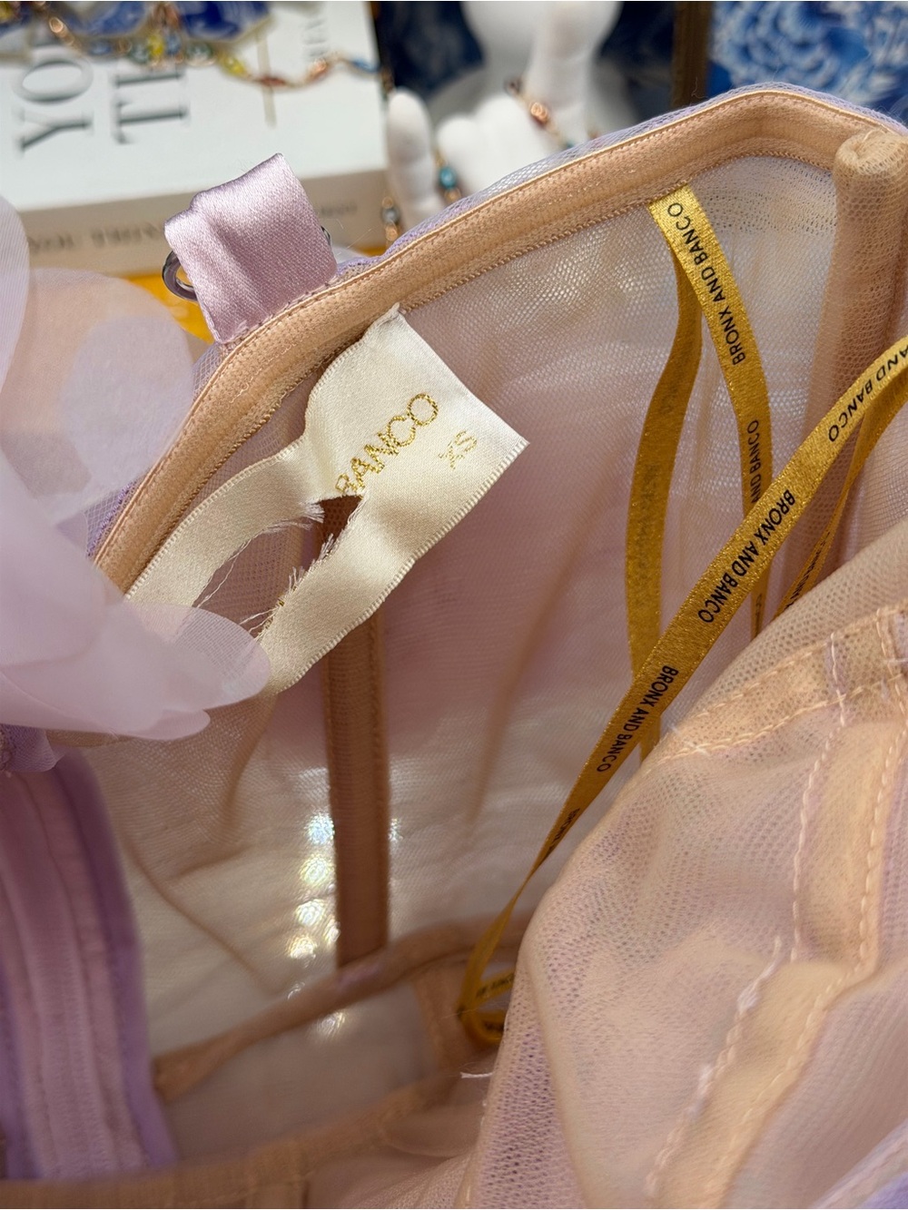 🆕 BRONX & BANCO 🧿 NWOT Rosalie Floral-Appliqué Mini Dress, Lavender, Sz XS US2 - Picture 14 of 16